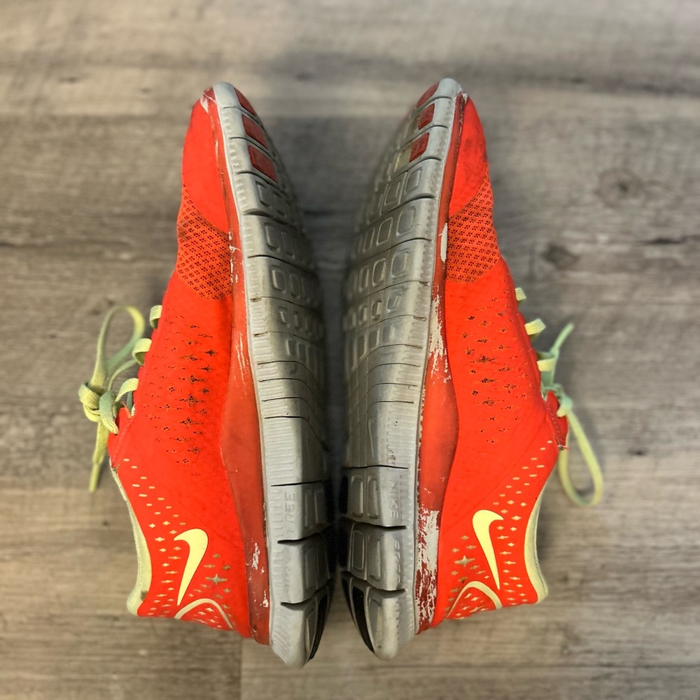 Nike Orange & Lime Low-Top Running Sneakers - Picture 3 of 6